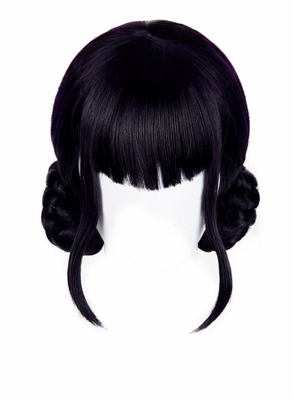 Women's Black Purple Synthetic Fiber Cosplay Halloween Costume Double Braid Wigs